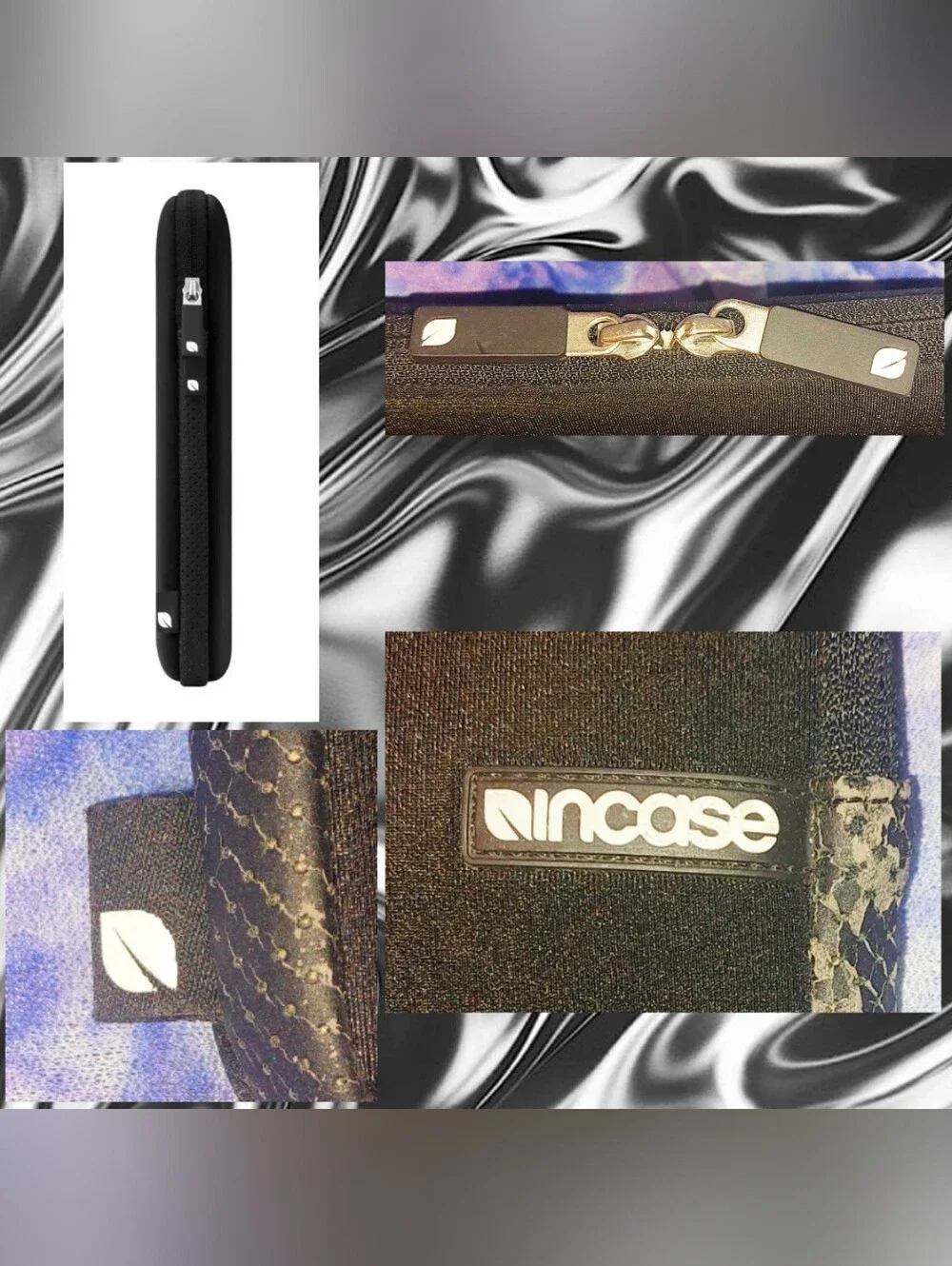 Incase brand Black 15” Neoprene Notebook Sleeve Case w/Dual Zippers